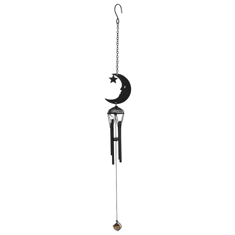 Black Crescent Moon Cutout Windchime - Wind Chimes at Gift Moments