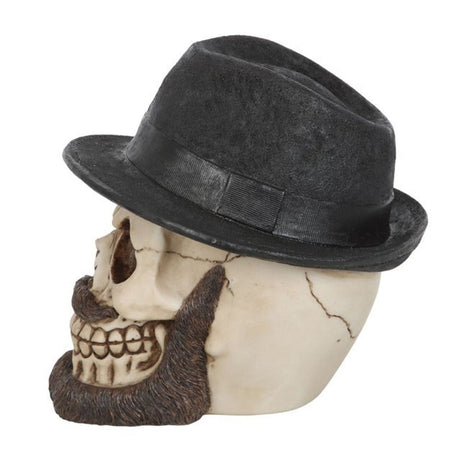 Skull Ornament with Trilby Hat - at Gift Moments