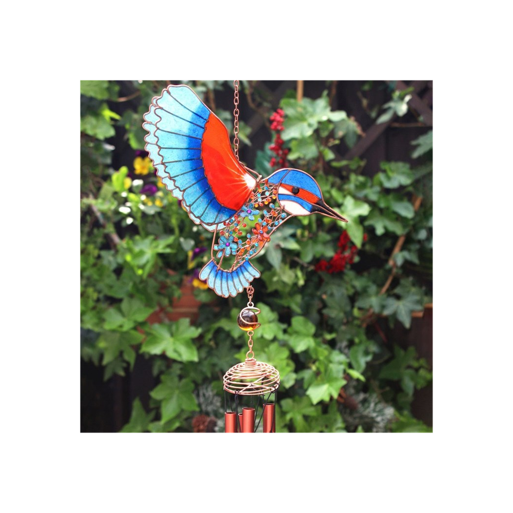 Kingfisher Windchime - Vibrant Garden Décor - Wind Chimes at Gift Moments