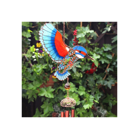 Kingfisher Windchime - Vibrant Garden Décor - Wind Chimes at Gift Moments