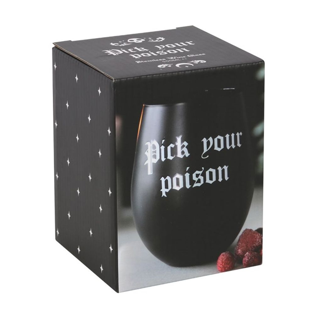 Pick Your Poison Stemless Wine Glass - Glassware at Gift Moments