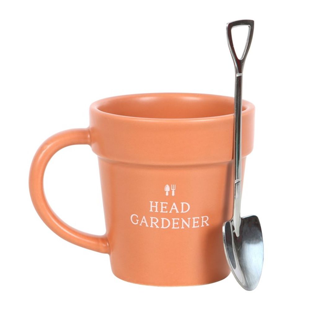 Head Gardener Ceramic Plant Pot Mug and Spoon - Mugs at Gift Moments