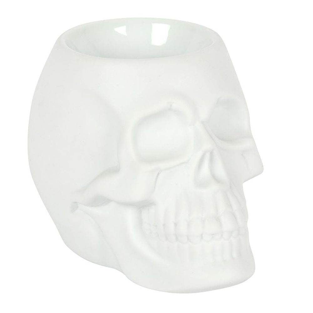 White Skull Oil Burner - Unique Ceramic Fragrance Warmer - Oil & Wax Burners at Gift Moments