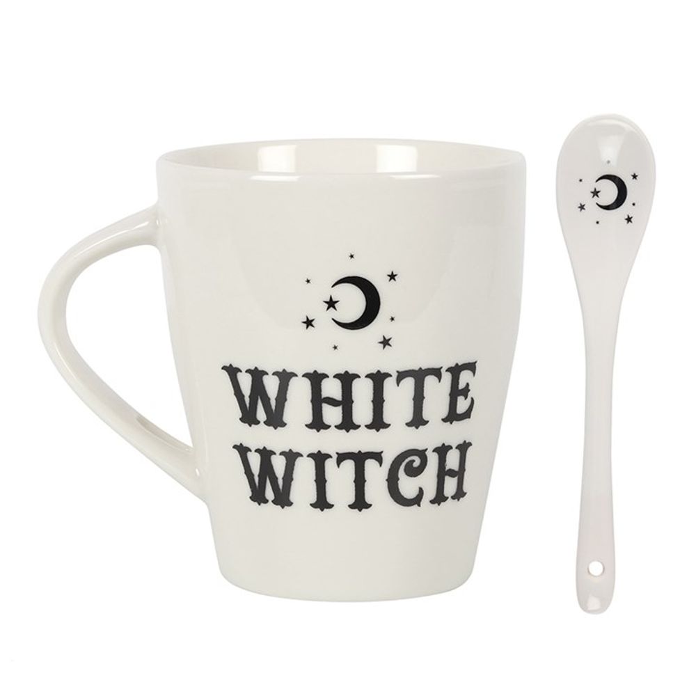 Enchanting White Witch Mug and Spoon Set - Mugs at Gift Moments