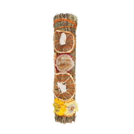 9in Ritual Wand Smudge Stick with Rosemary, Palo Santo and Quartz - at Gift Moments