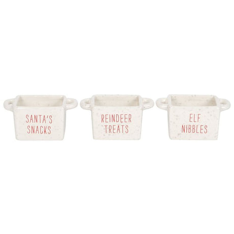 Set of 3 Ceramic Christmas Snack Bowls - Bowls at Gift Moments