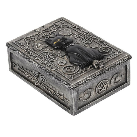 Gothic Black Cat Resin Storage Box - at Gift Moments