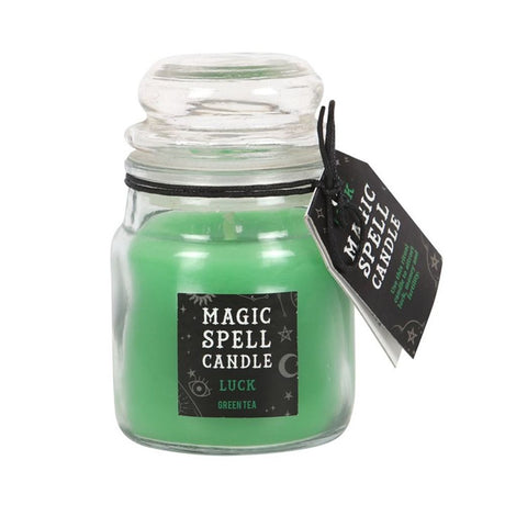 Green Tea 'Luck' Spell Candle Jar - Candles at Gift Moments