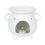 White Pentagram Cauldron Oil Burner - Oil & Wax Burners at Gift Moments