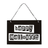 Black and White Happy Halloween Hanging Sign - Signs & Plaques at Gift Moments