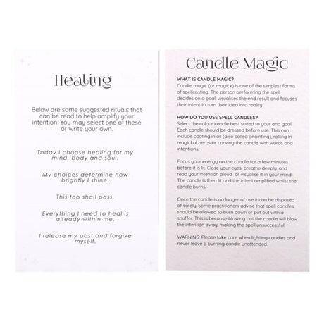 Pack of 12 Healing Spell Candles - Candles at Gift Moments