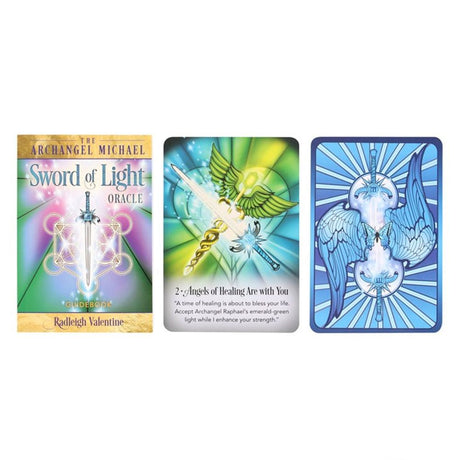 Archangel Michael Sword of Light Oracle Cards by Radleigh Valentine - Tarot Cards at Gift Moments