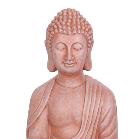 Terracotta Effect 52cm Sitting Garden Buddha - at Gift Moments