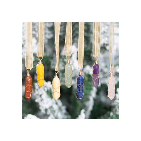 Set of 7 Hanging Crystal Tree Decorations - at Gift Moments