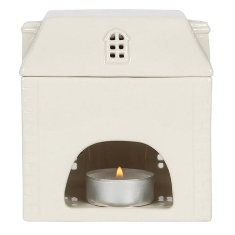 White Ceramic House Oil Burner - Oil & Wax Burners at Gift Moments