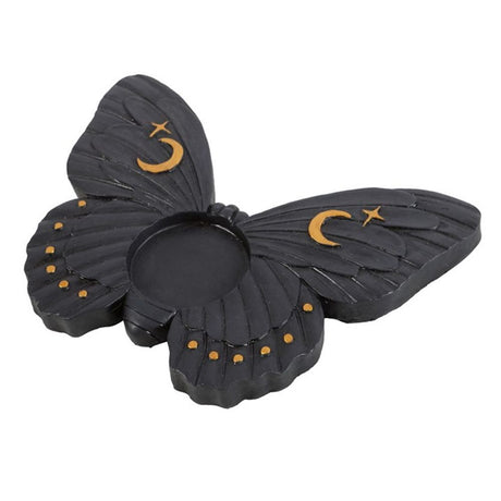 Black Moth Tealight Candle Holder - Candle Holders at Gift Moments