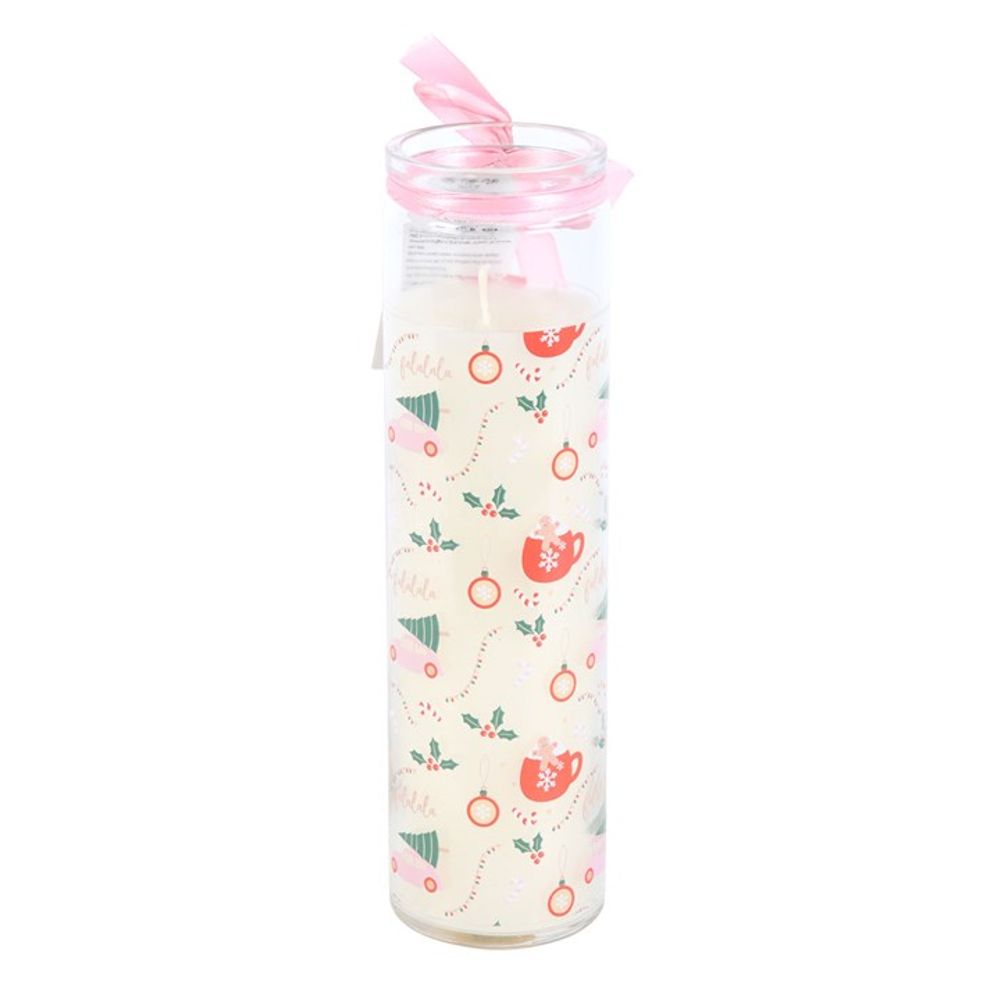 Sugarplum Fun Christmas Print Tube Candle - Candles at Gift Moments