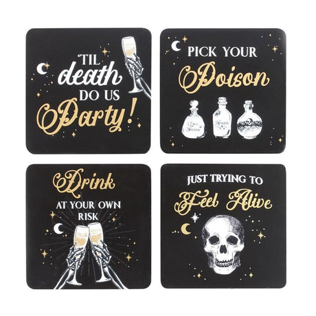 Til Death Do Us Party Coaster Set - Coasters at Gift Moments