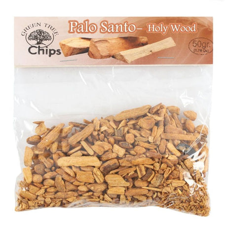 Green Tree Palo Santo Thick Chips 50g - Cleanse and Energise - at Gift Moments