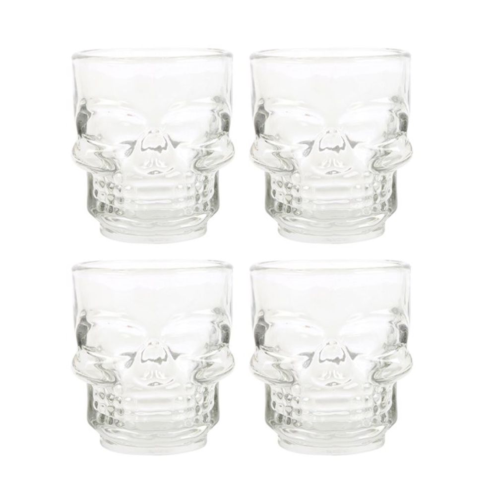 Set of 4 Skull Shot Glasses Set - Shot Glasses at Gift Moments