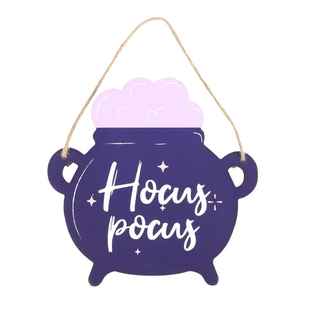 Hocus Pocus Cauldron Shaped Hanging Sign - Signs & Plaques at Gift Moments