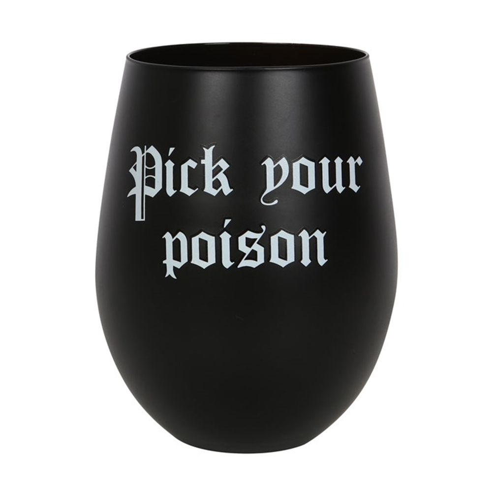 Pick Your Poison Stemless Wine Glass - Glassware at Gift Moments