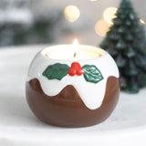 Christmas Pudding Tealight Candle Holder - Candle Holders at Gift Moments