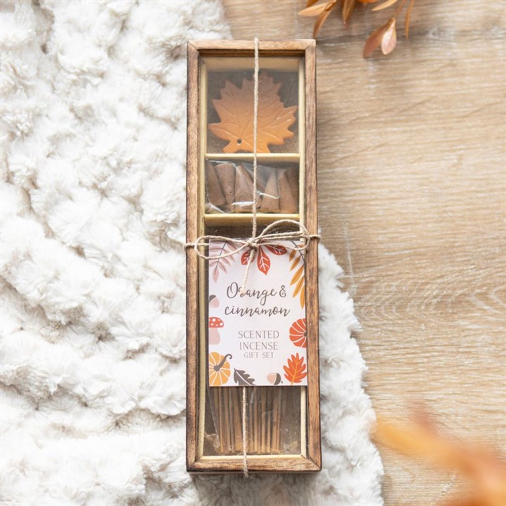 Autumn Leaf Orange & Cinnamon Incense Gift Set - Incense at Gift Moments