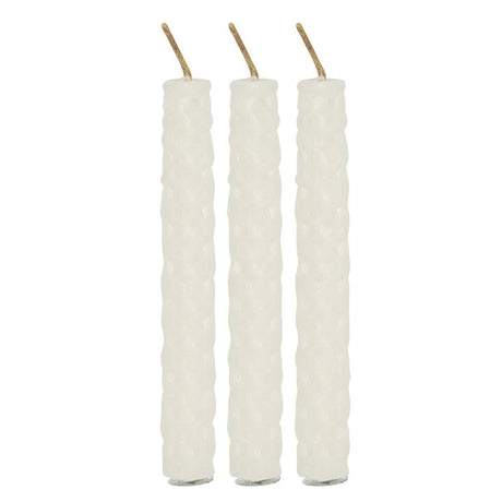 Set of 6 White Beeswax Spell Candles - Candles at Gift Moments