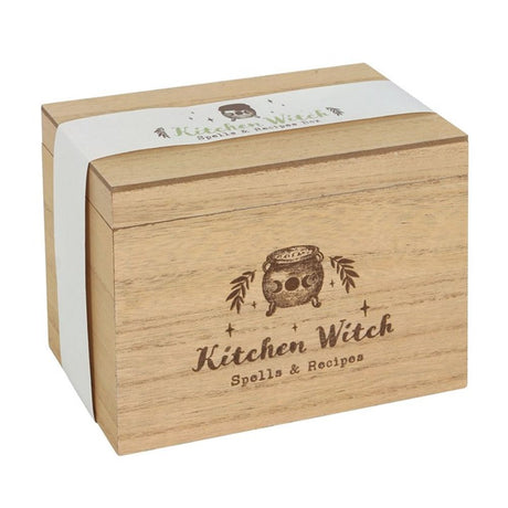 Kitchen Witch Wooden Recipe Box - at Gift Moments