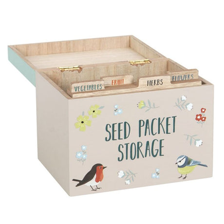 British Garden Birds Seed Packet Storage Box - at Gift Moments