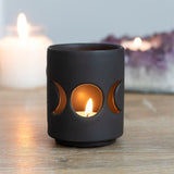 Small Black Triple Moon Cut Out Tealight Holder - Candle Holders at Gift Moments