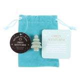 Green Aventurine Crystal Christmas Tree in a Bag - at Gift Moments