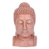 Terracotta Effect Buddha Head Ornament 41cm - Garden Ornaments at Gift Moments