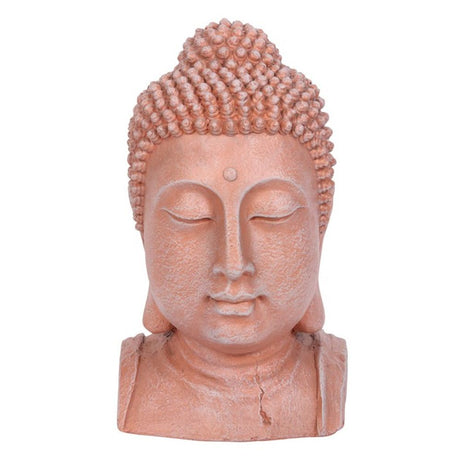 Terracotta Effect Buddha Head Ornament 41cm - Ornaments at Gift Moments