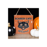 Scaredy Cats Welcome Hanging Sign - Signs & Plaques at Gift Moments