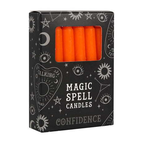 Set of 12 Orange 'Confidence' Spell Candles - Candles at Gift Moments