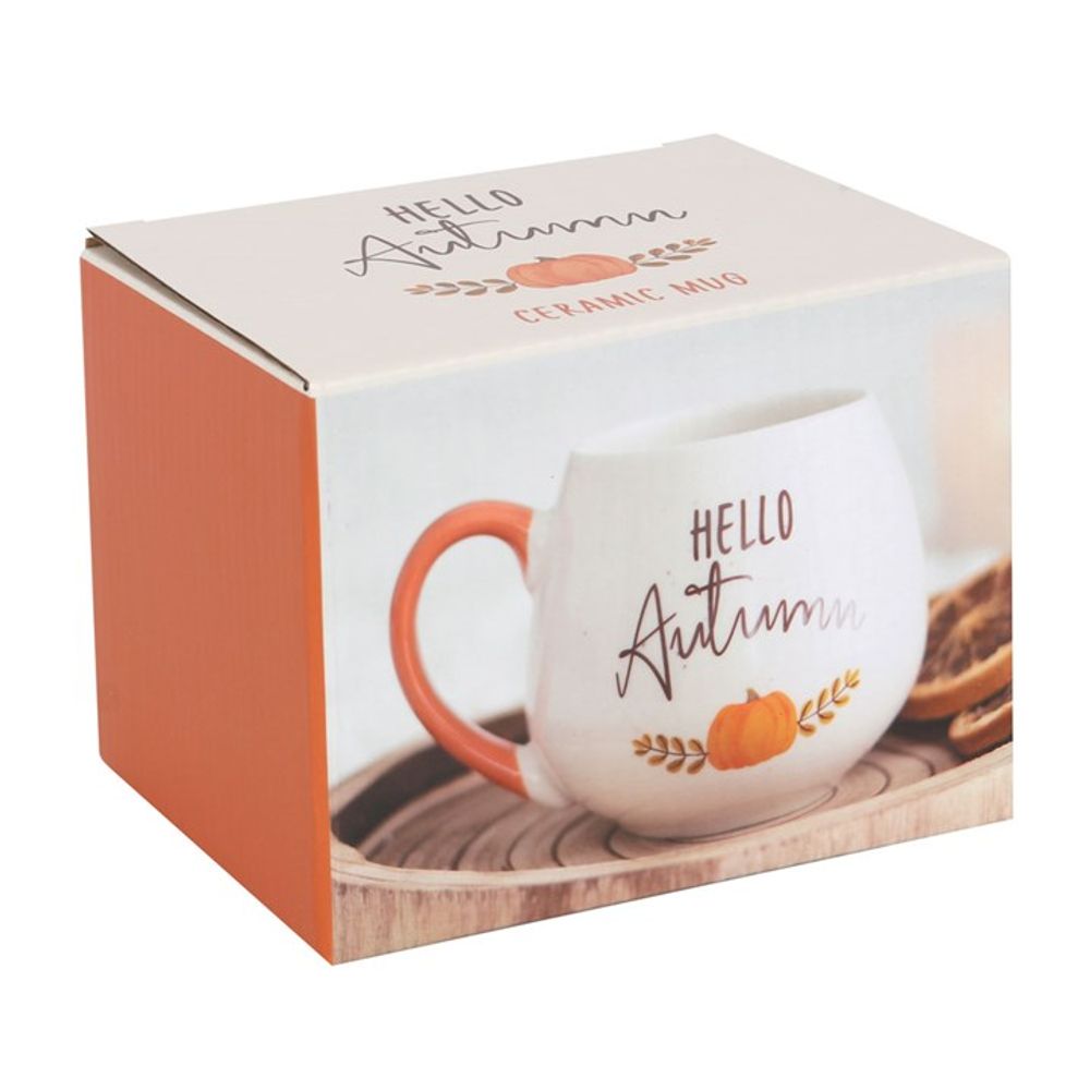 Hello Autumn Rounded Mug - Mugs at Gift Moments