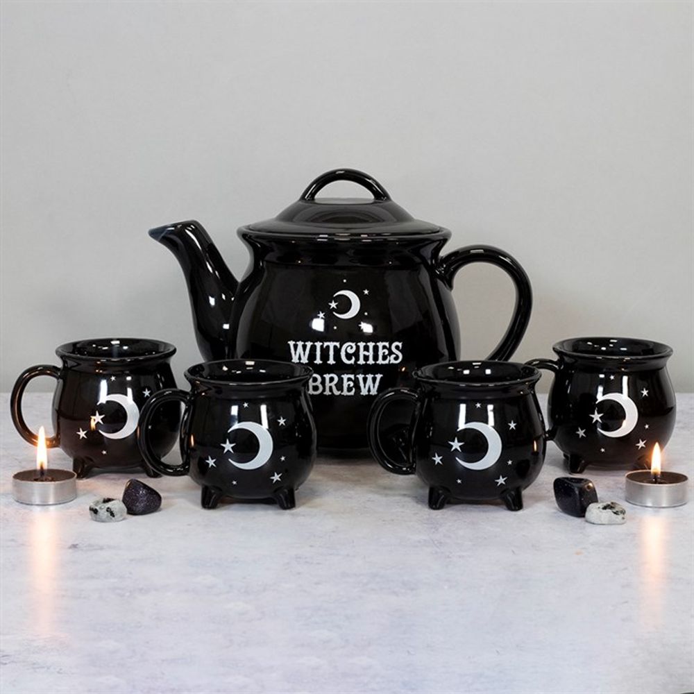 Witches Brew Ceramic Cauldron Tea Set - at Gift Moments