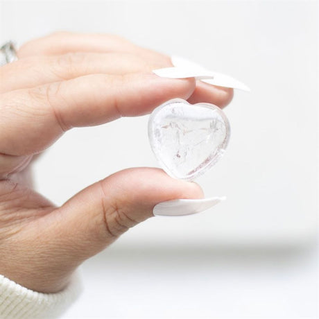 You Rock Clear Quartz Crystal Heart in a Bag - at Gift Moments