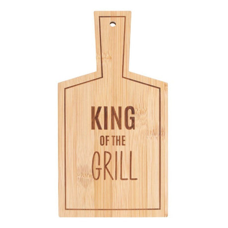 King of the Grill Bamboo Serving Board - Wooden Chopping and Serving Boards at Gift Moments