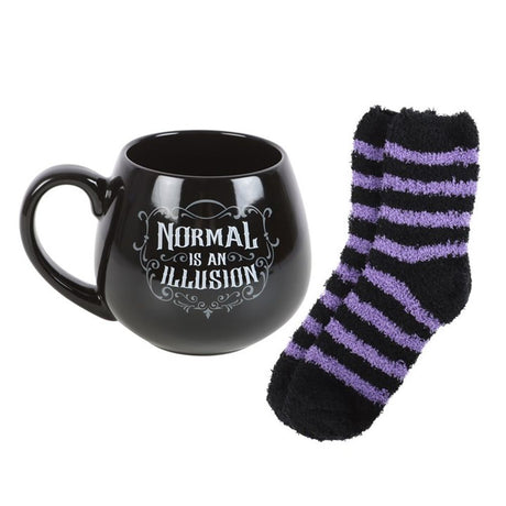 Normal is an Illusion Gothic Mug and Socks Set - Mugs at Gift Moments