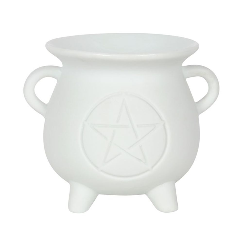 White Pentagram Cauldron Oil Burner - Oil & Wax Burners at Gift Moments