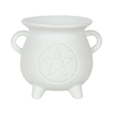 White Pentagram Cauldron Oil Burner - Oil & Wax Burners at Gift Moments