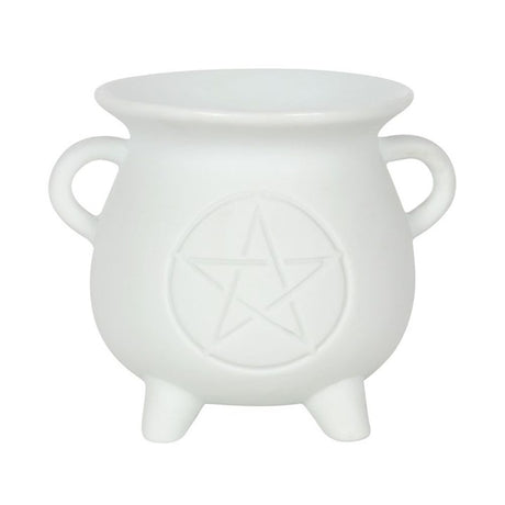 White Pentagram Cauldron Oil Burner - Oil & Wax Burners at Gift Moments