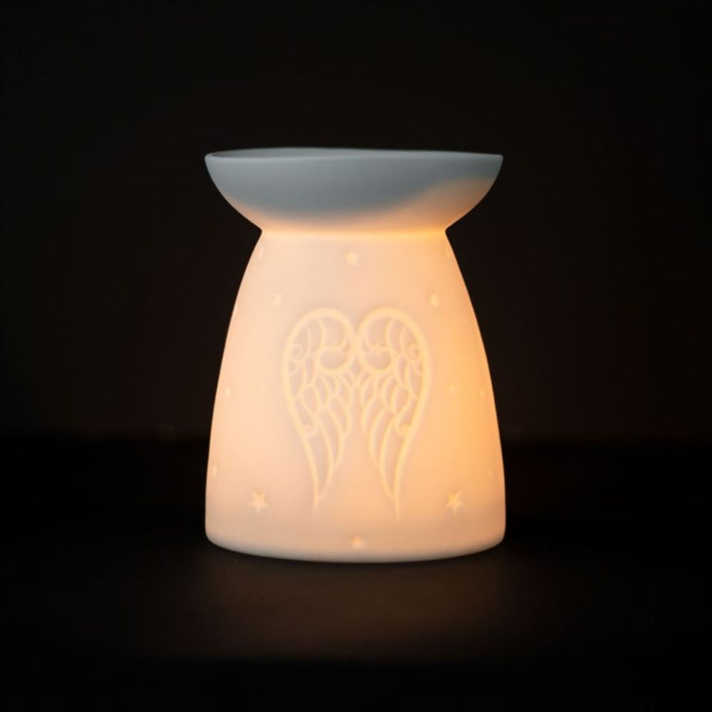 White Ceramic Angel Wings Oil Burner - Oil & Wax Burners at Gift Moments