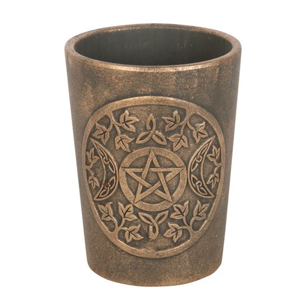 Triple Moon Bronze Terracotta Plant Pot by Lisa Parker - Pots & Planters at Gift Moments