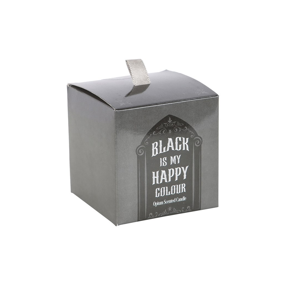 Black is My Happy Colour Opium Candle - Candles at Gift Moments