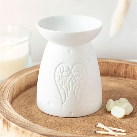 White Ceramic Angel Wings Oil Burner - Oil & Wax Burners at Gift Moments