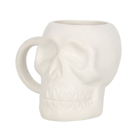 Matte White Skull Mug - Mugs at Gift Moments